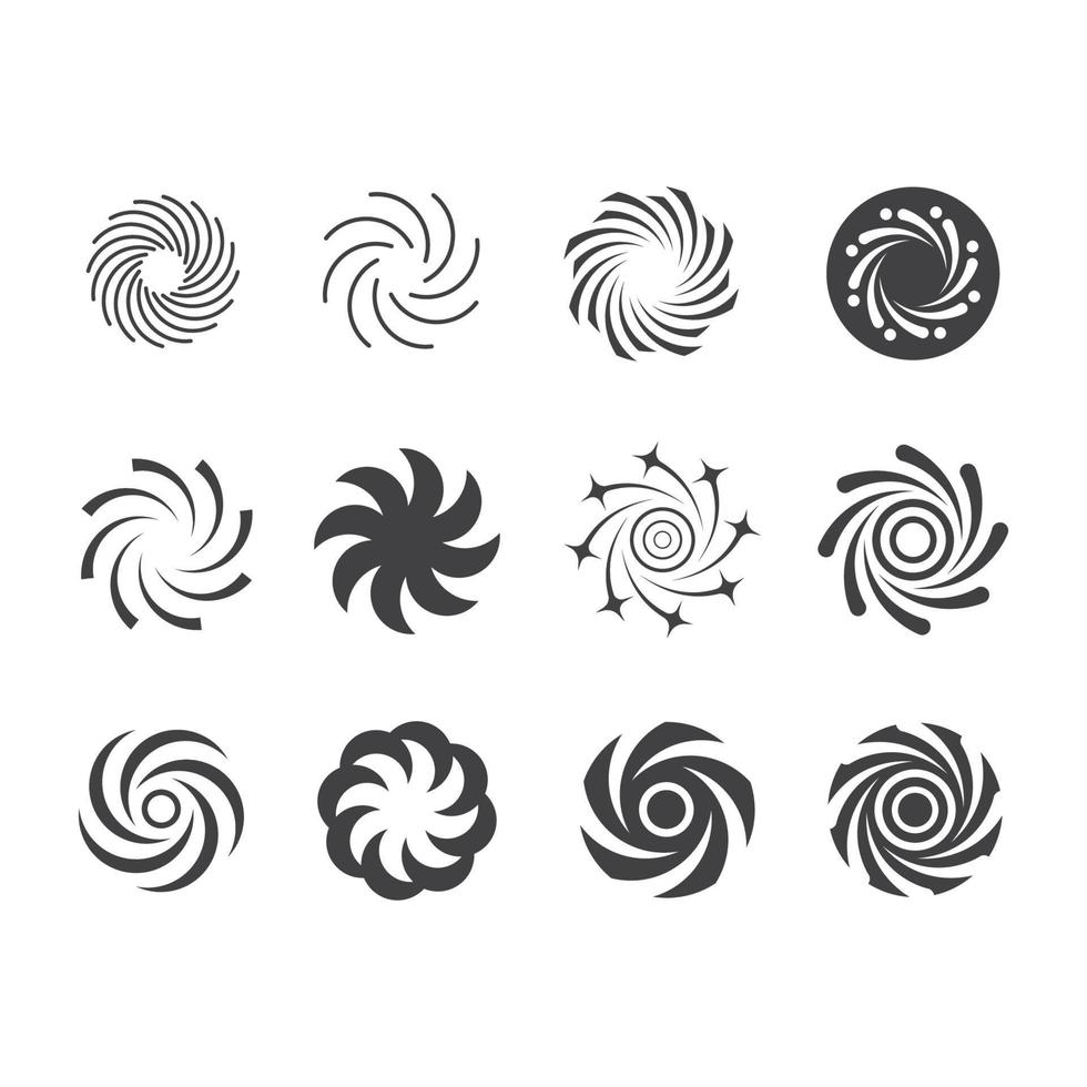 vortex logo icon wave and spiral vector