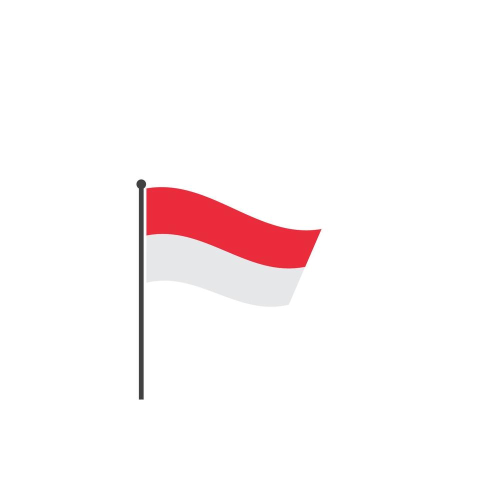 indonesian flag vector icon illustration