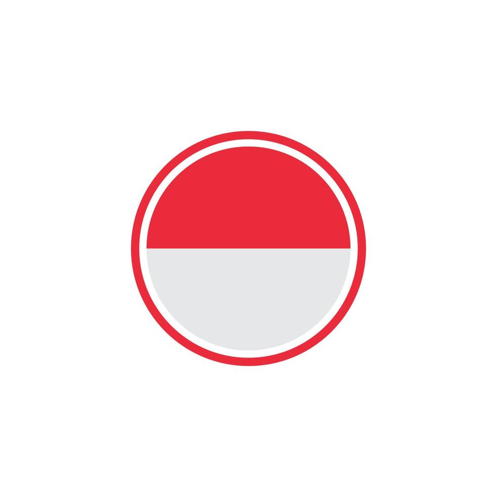 indonesian flag vector icon illustration