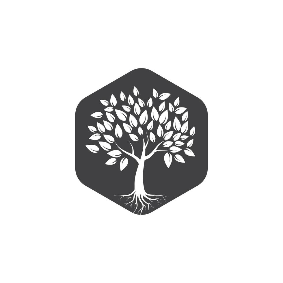 Tree icon logo template vector