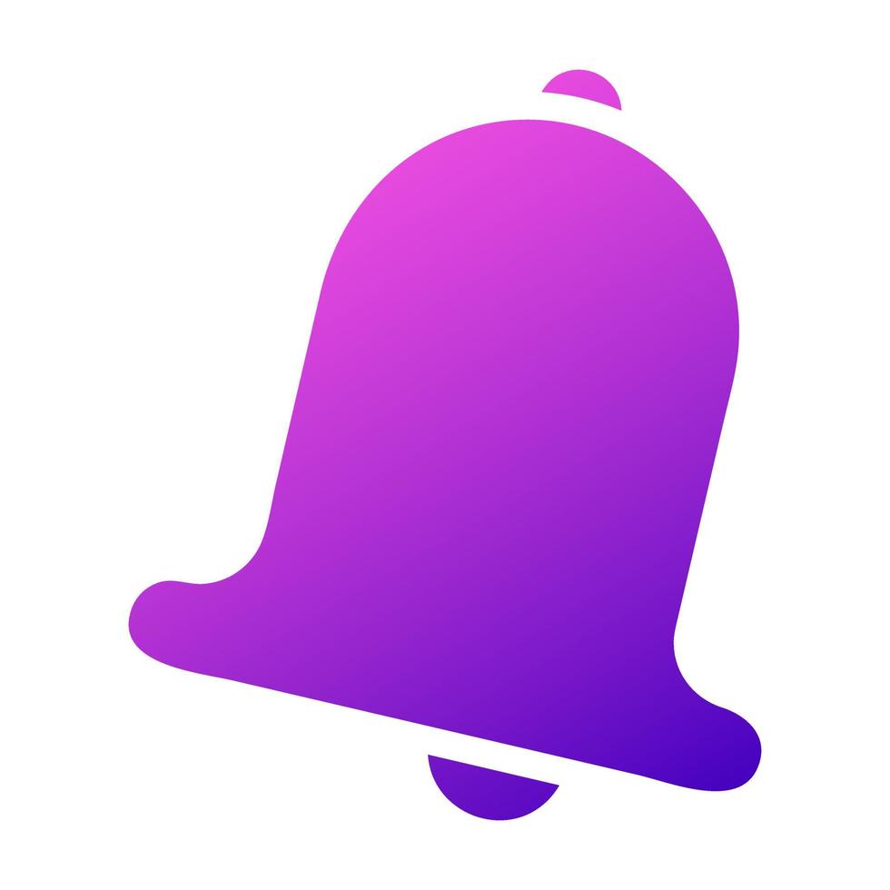 campana icono sólido degradado púrpura rosado color Pascua de Resurrección símbolo ilustración. vector