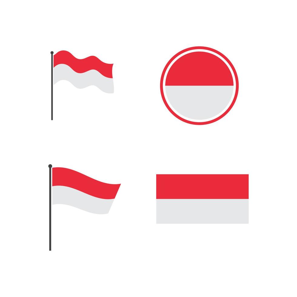 indonesio bandera vector icono ilustración