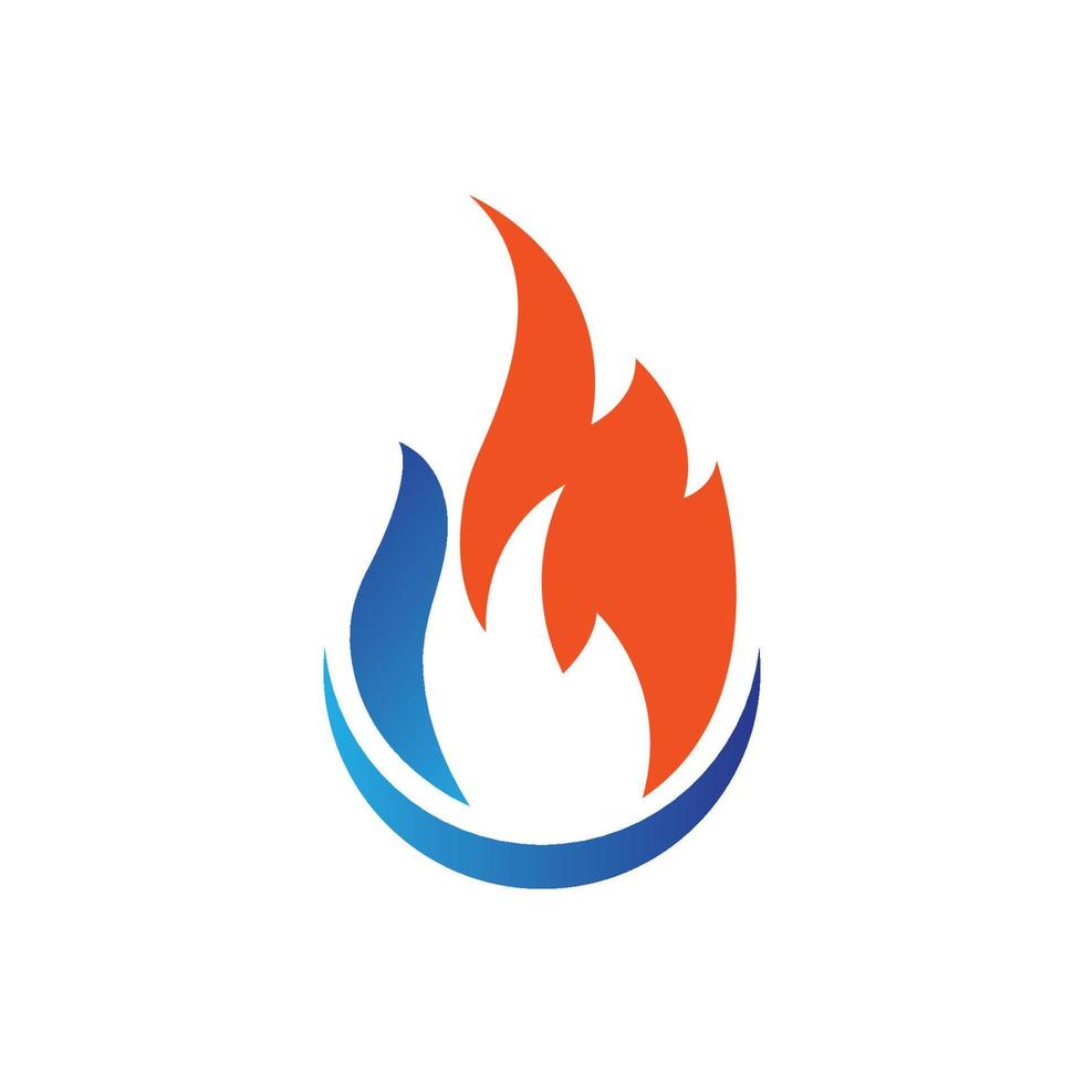 fuego, llama, logotipo, icono, vector, ilustración, diseño vector