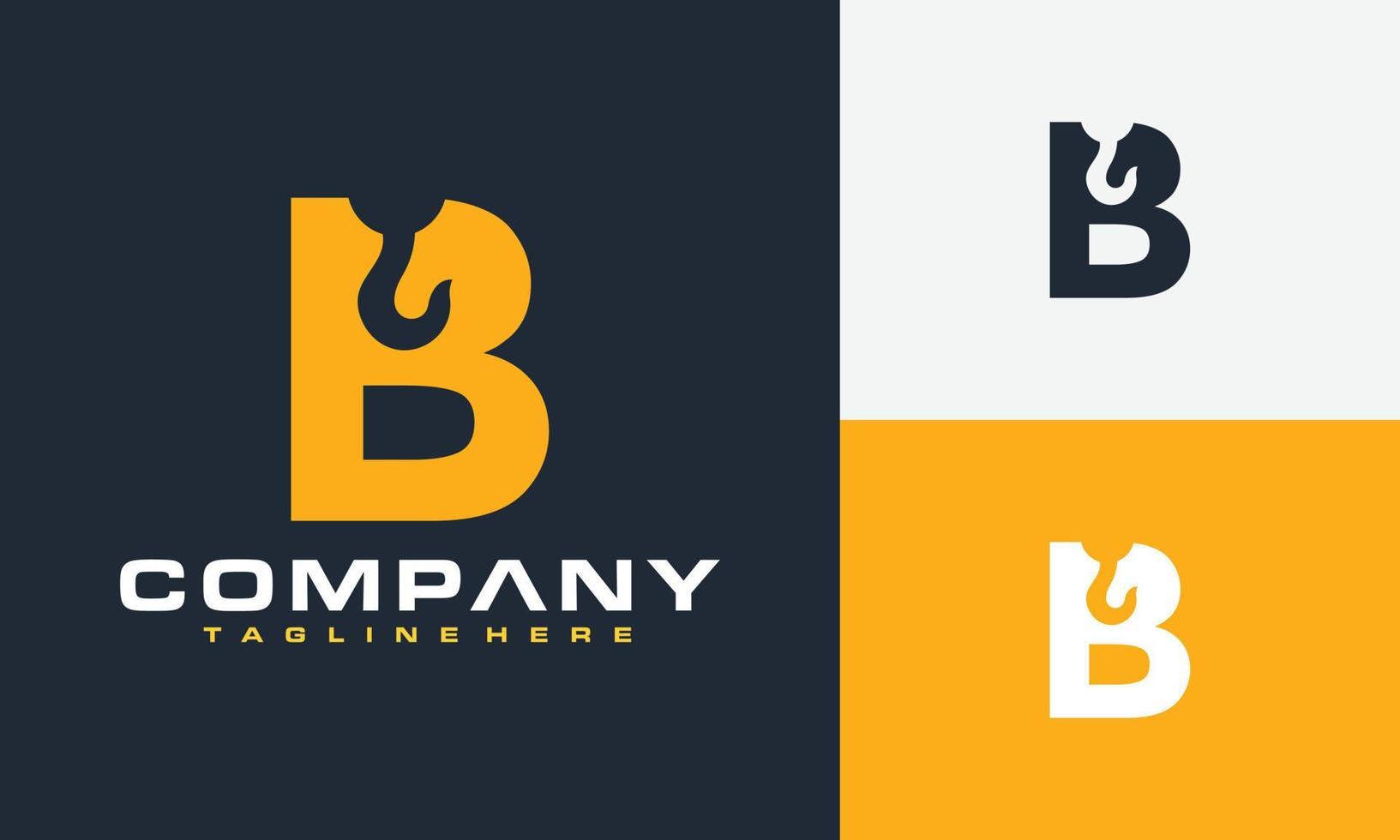 letter B crane logo vector