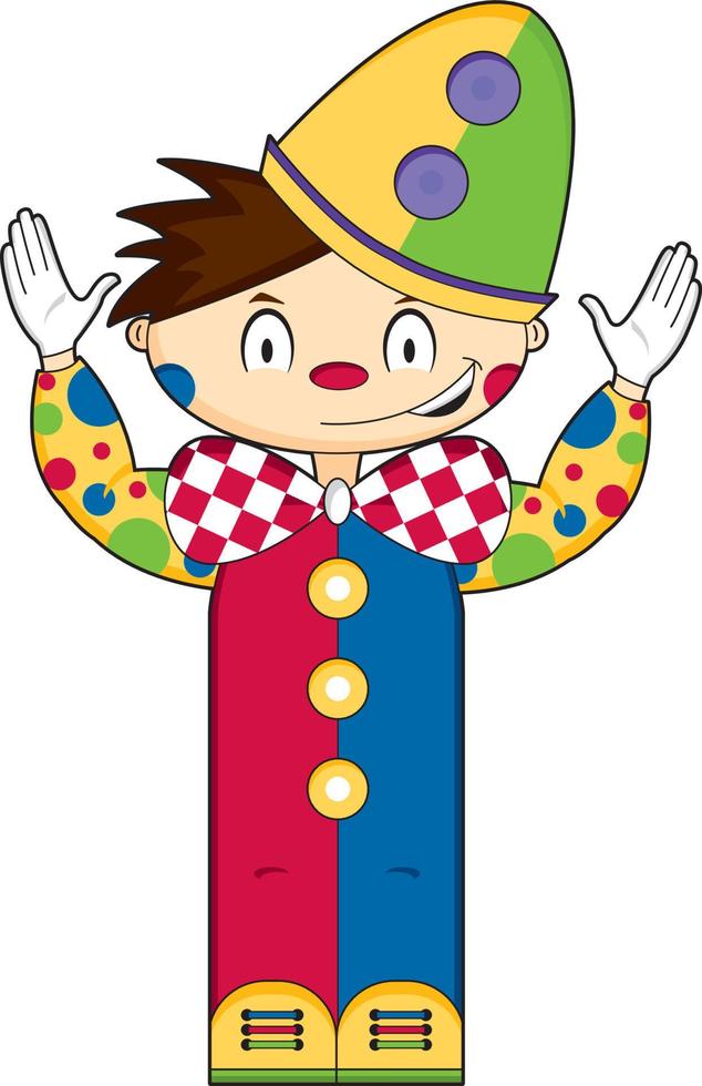 Cute Cartoon Big Top Circus Clown vector