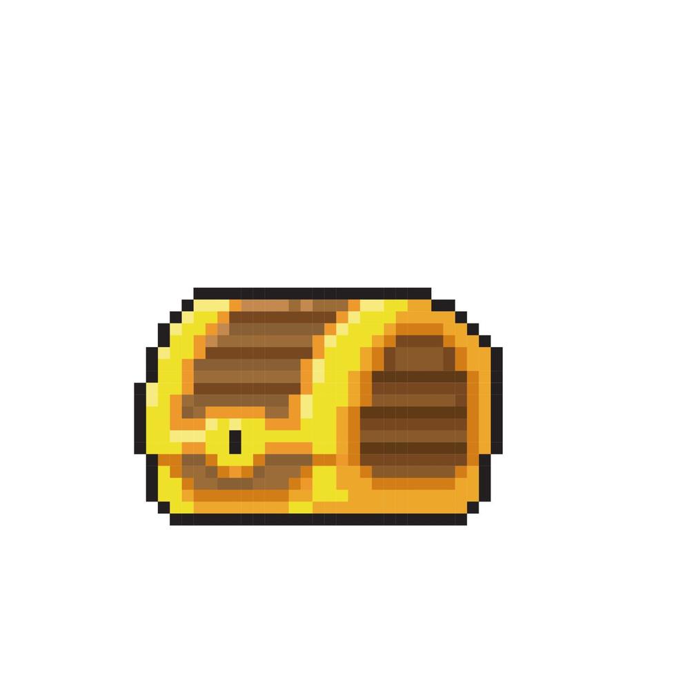 chest treasure in pixel art style vector