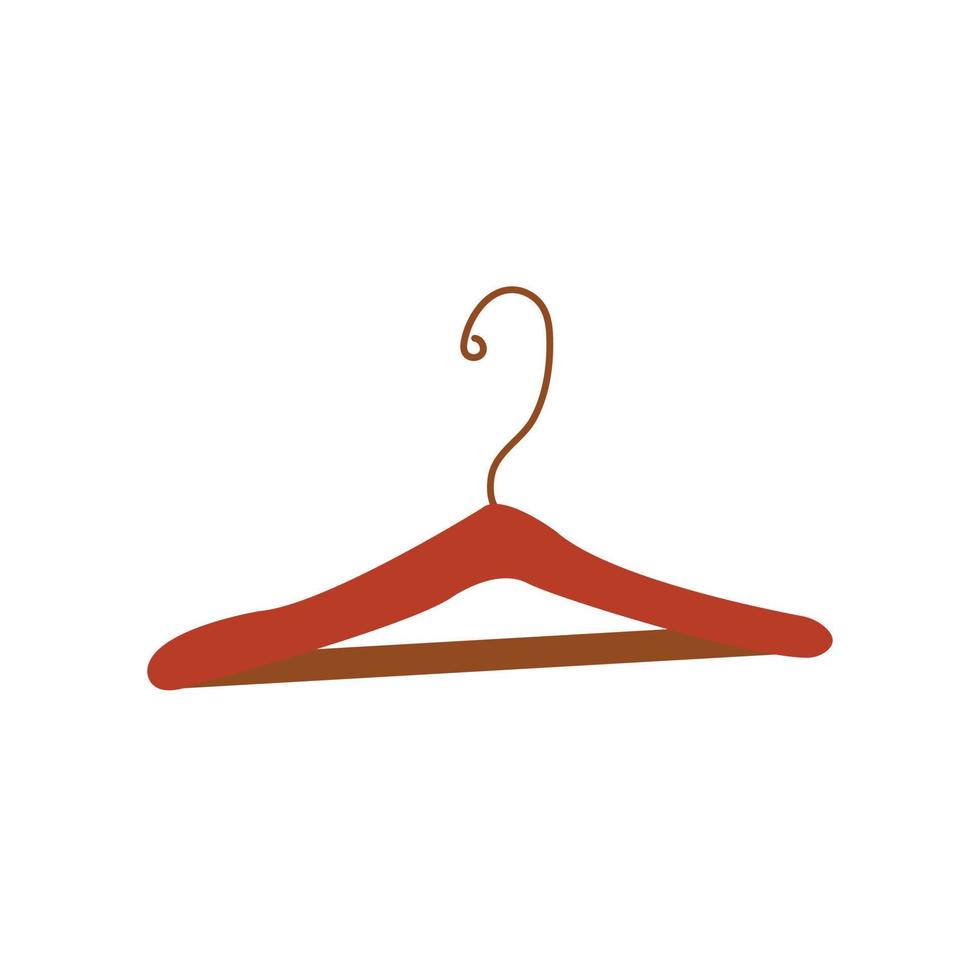 Clothes rack. Hand drawn vector isolated single hanger