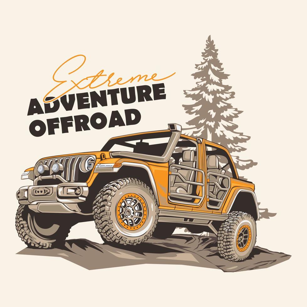 extreme adventure offroad high detailed vector