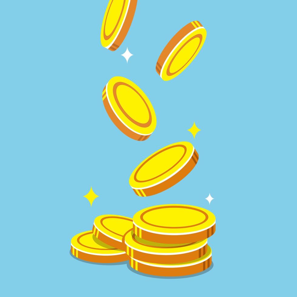 Vector illustration business concept money coins