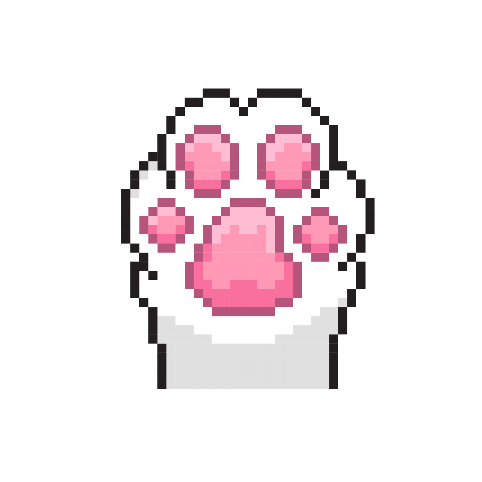 cute white paw in pixel art style 22149130 Vector Art at Vecteezy