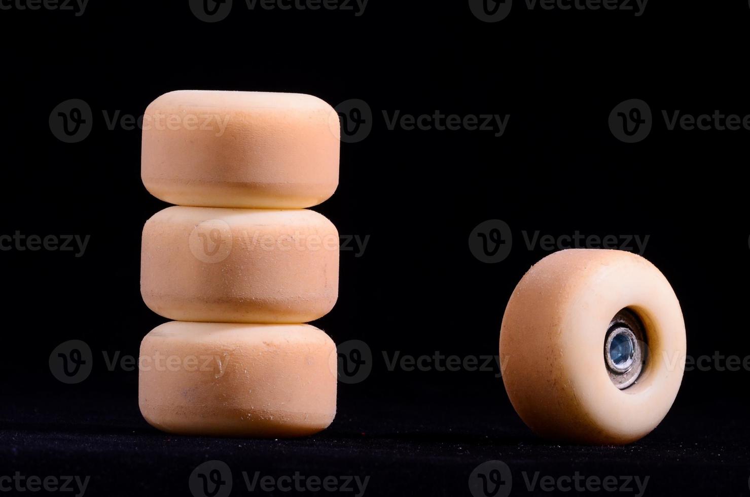 Four white wheels photo