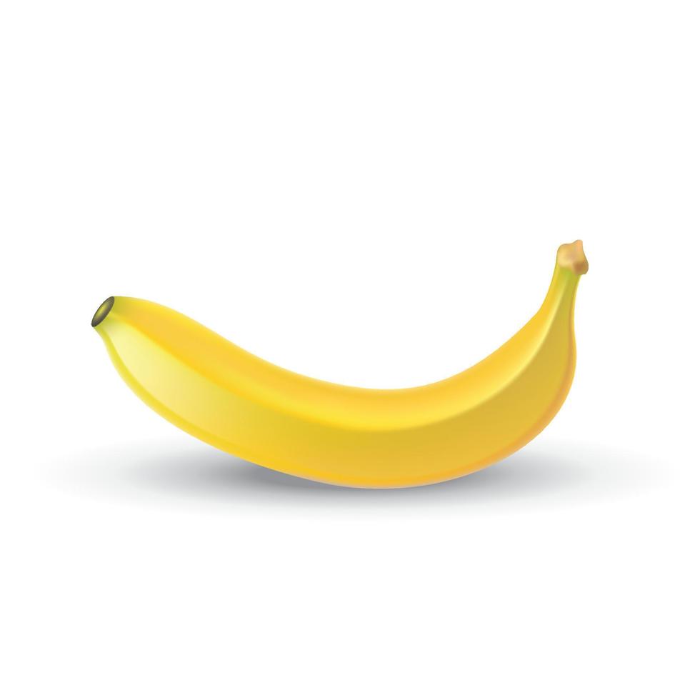 banana on white background with Vector Design