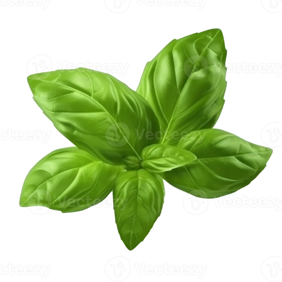 Basil leaf isolated. png