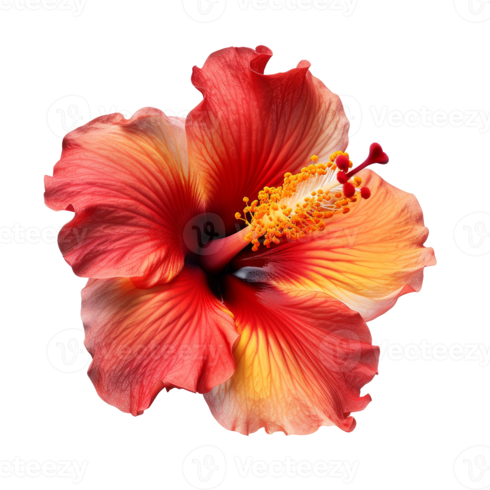 Hibiscus flower isolated. png