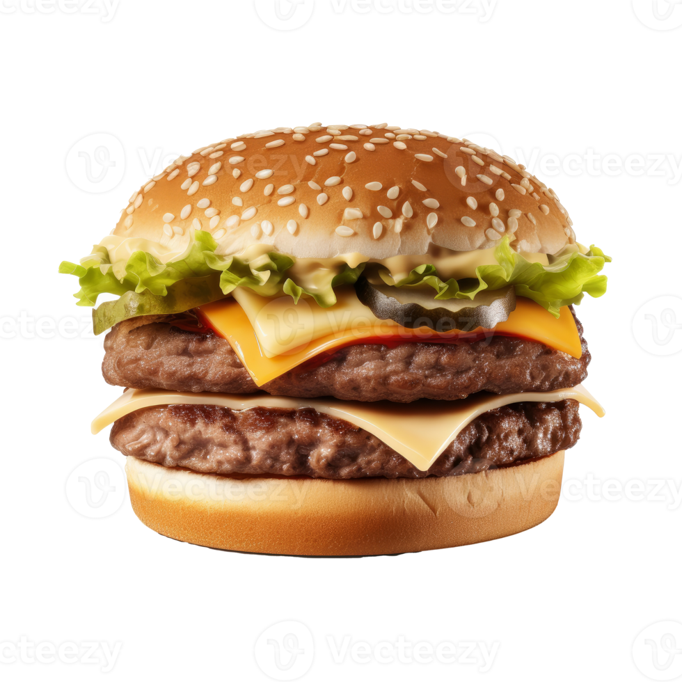 Beef burger isolated. png