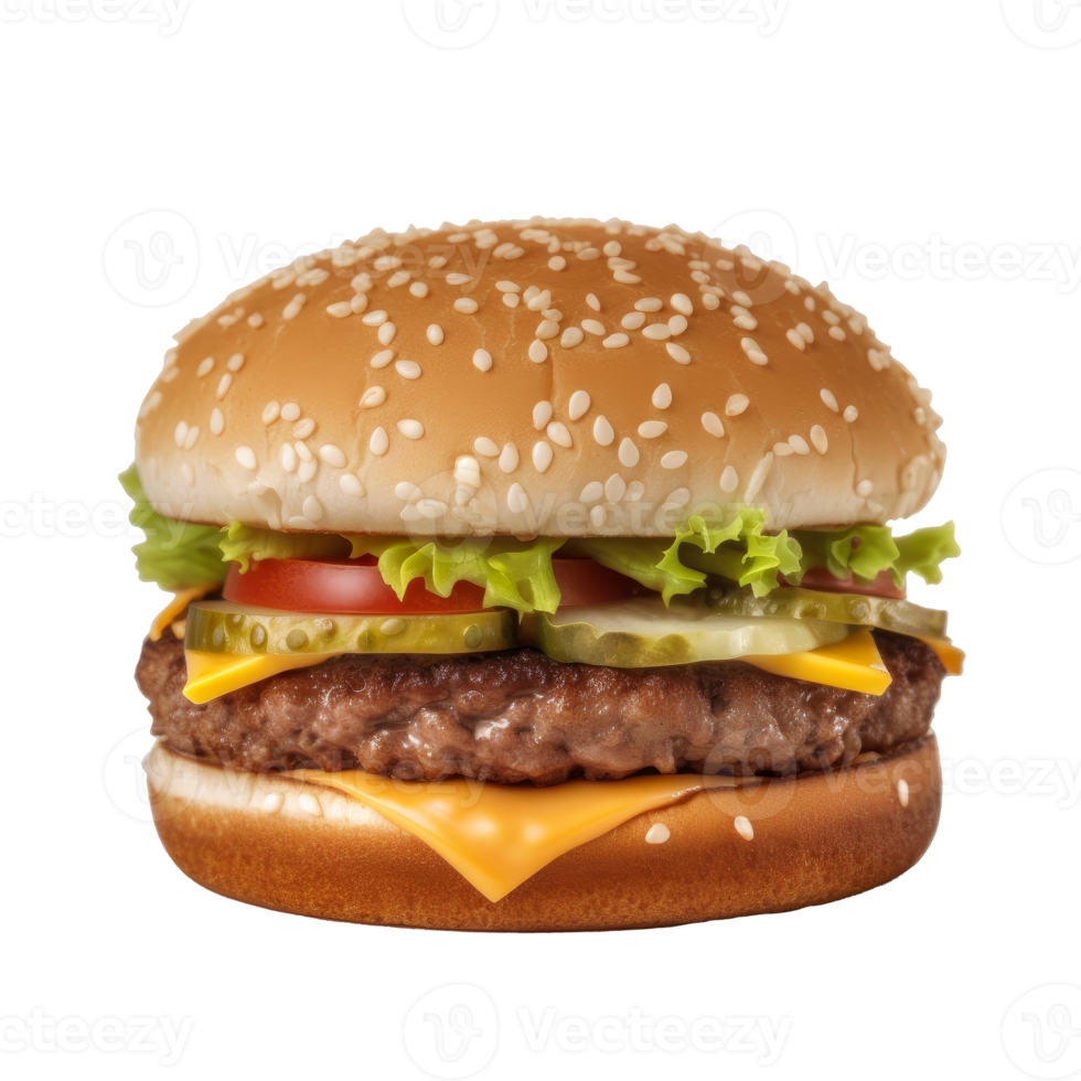 Beef burger isolated. png