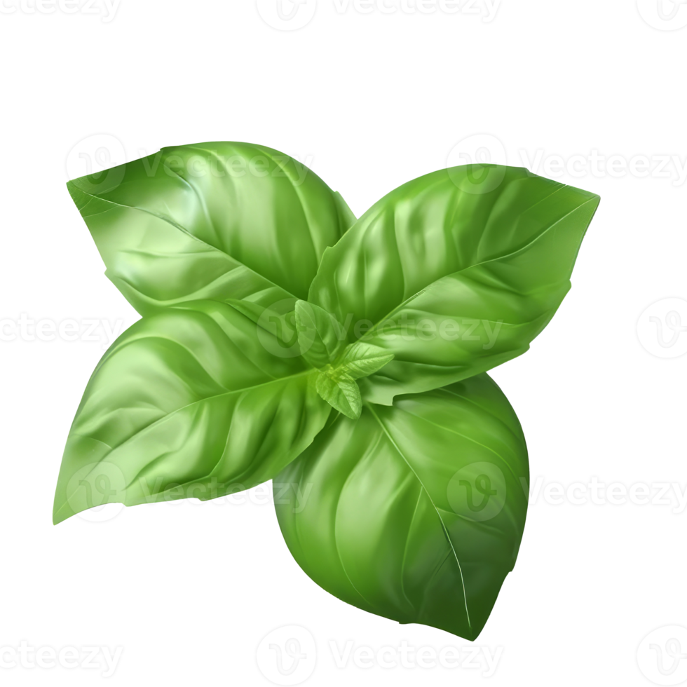 Basil leaf isolated. png