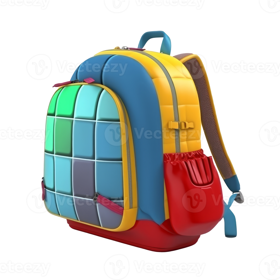 School backpack isolated. 22149358 PNG