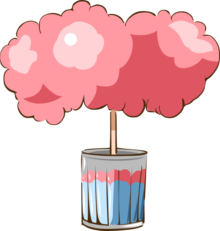 Cotton candy png graphic clipart design