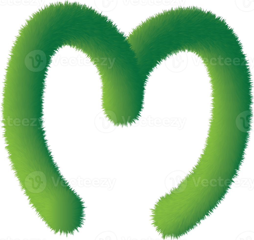 letter M 3d fluffy illustration png