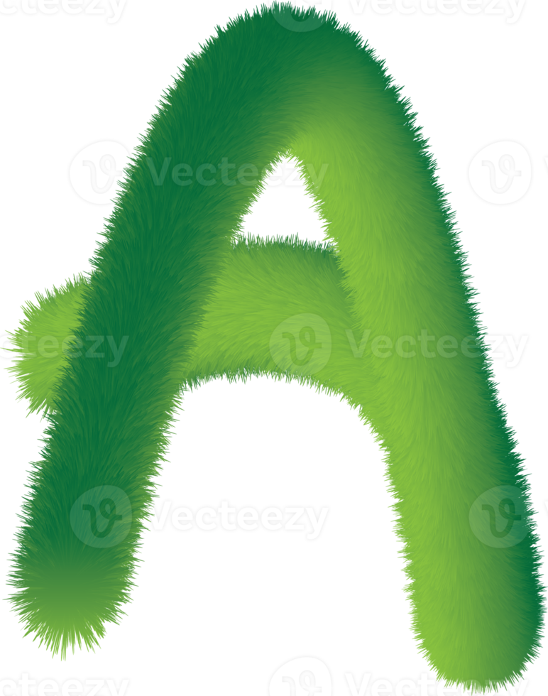 letter a 3d fluffy illustration png
