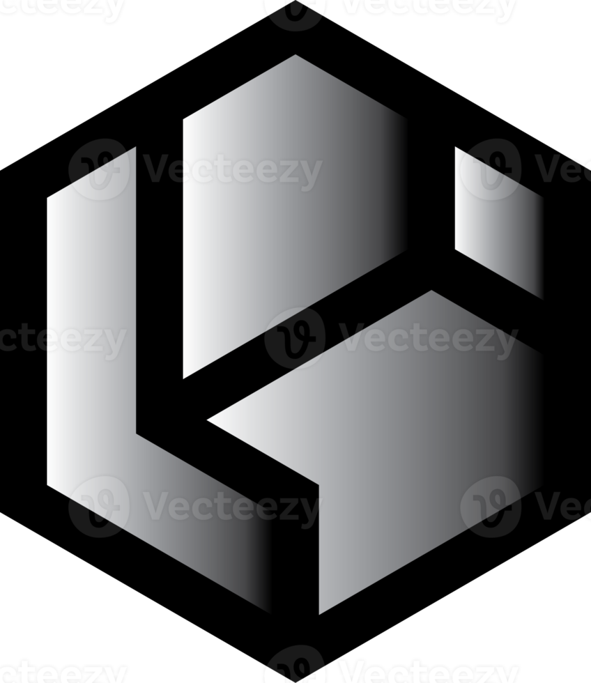 illustration graphic of abstract gradient poligon png