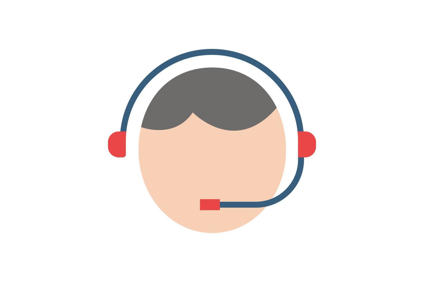 En Vivo apoyo icono ilustración. personas con auricular. icono relacionado a operador. plano icono estilo. sencillo vector diseño editable