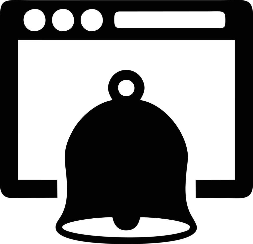 Bell notification icon symbol vector image. Illustration of the alarm alert symbol in EPS 10