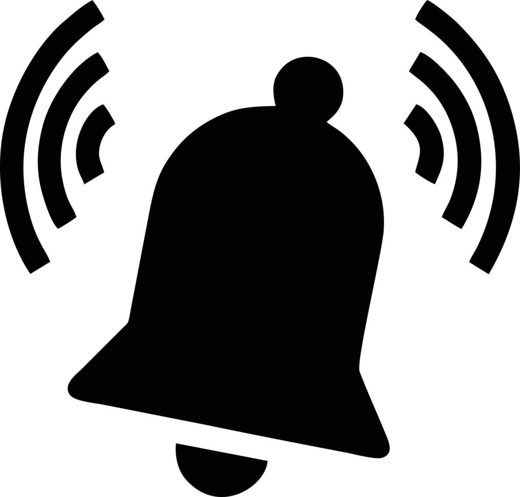 Bell notification icon symbol vector image. Illustration of the alarm alert symbol in EPS 10