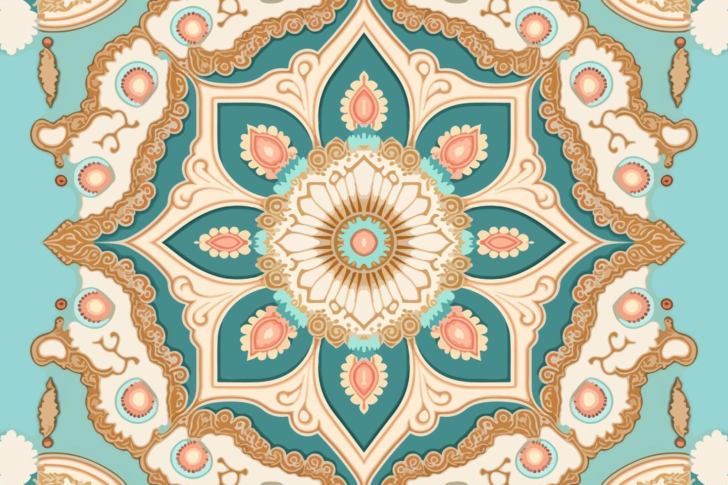 lujo indio floral modelo pastel tono. resumen tradicional gente antiguo tribal gráfico línea. textura textil tela étnico patrones. florido elegante lujo Clásico retro estilo.vector ilustración. vector