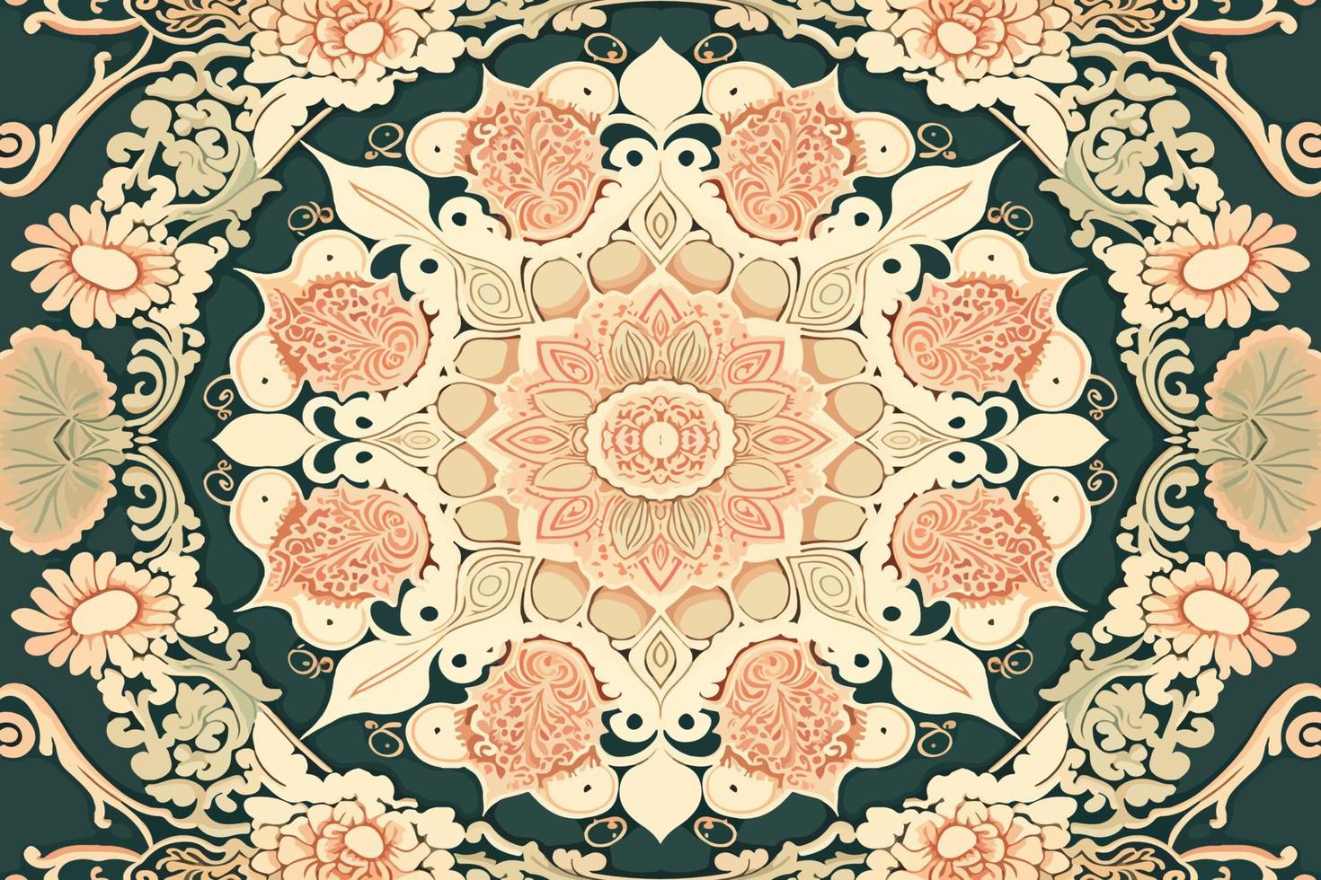 lujo indio floral modelo pastel tono. resumen tradicional gente antiguo tribal gráfico línea. textura textil tela étnico patrones. florido elegante lujo Clásico retro estilo.vector ilustración. vector