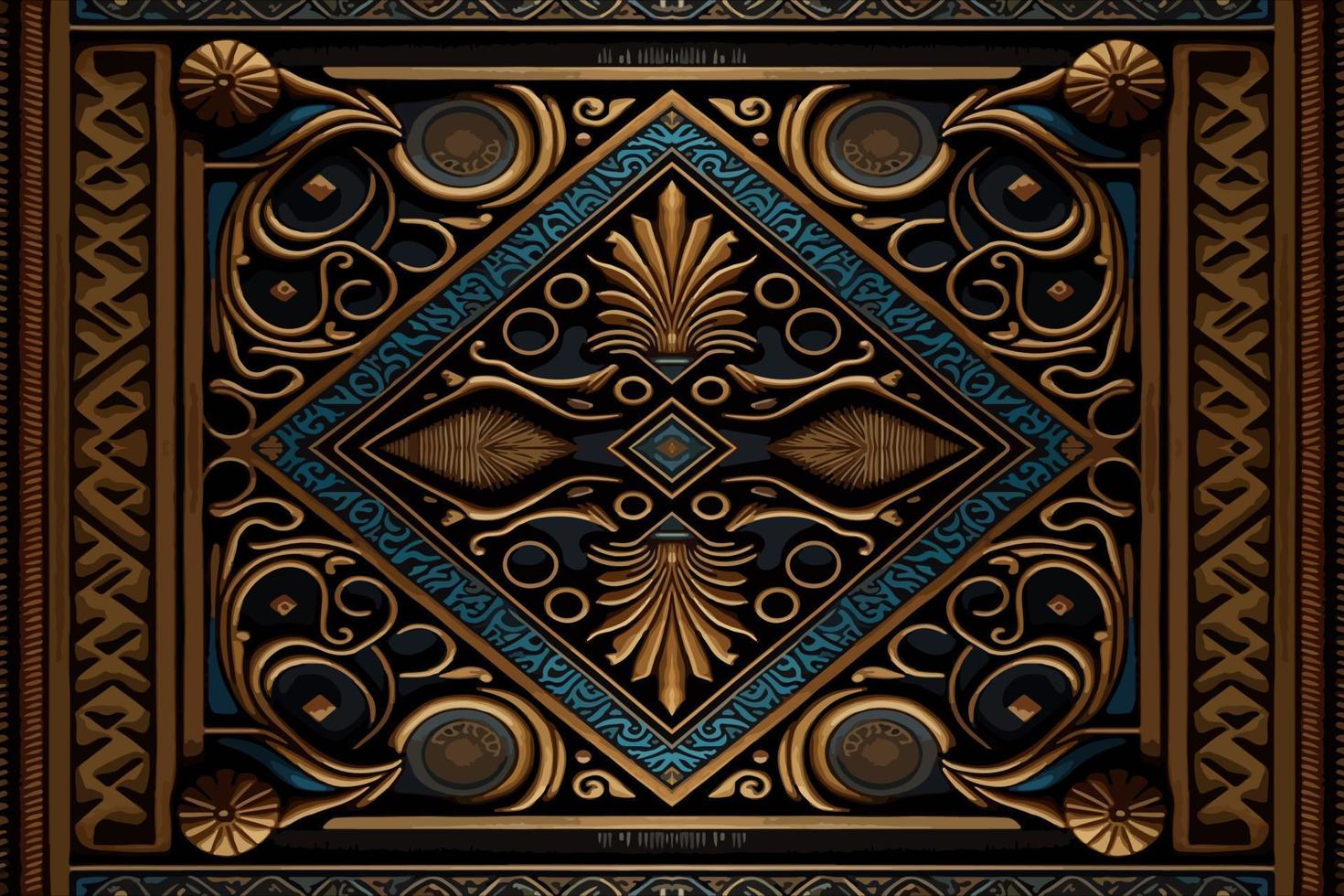 Egyptian geometry pattern old ancient background. Abstract traditional folk antique tribal ethnic graphic line. Ornate elegant luxury vintage retro style. Texture textile fabric ethnic egypt patterns vector