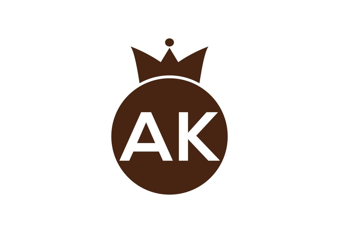 Initial AK Letter logo design, Vector design concept