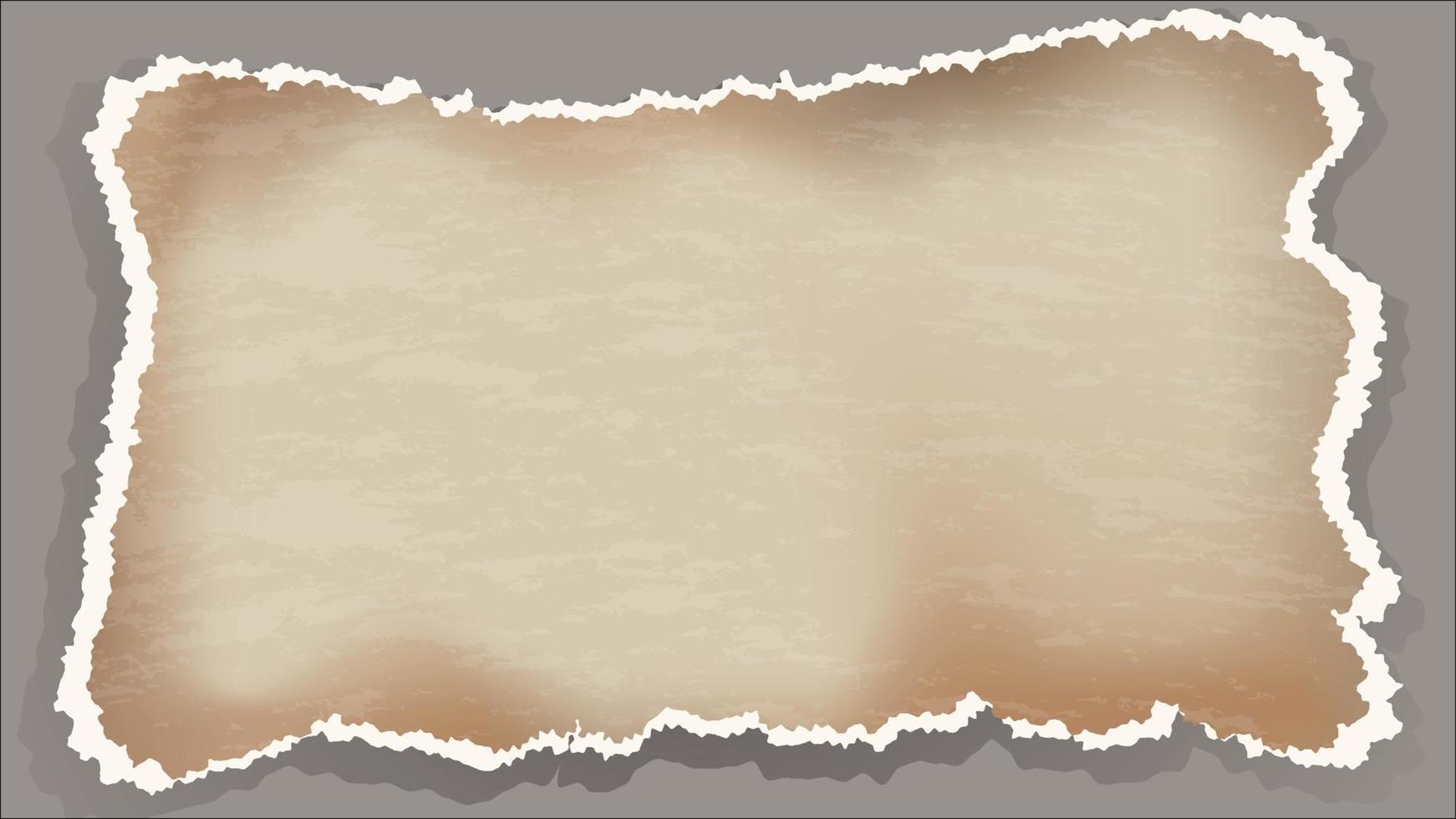 Old vintage brown paper illustration with ripping paper frame ...
