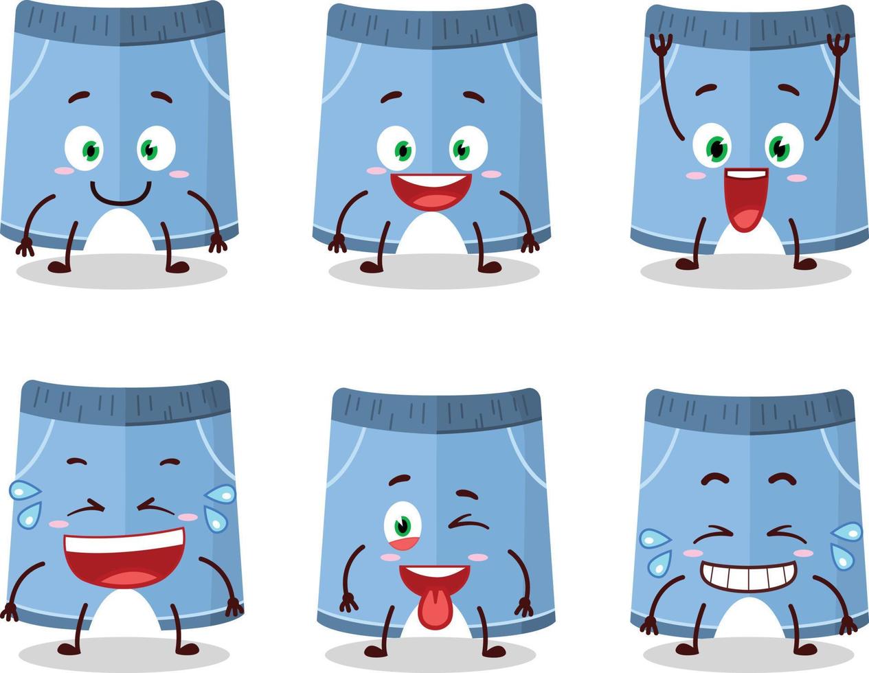 dibujos animados personaje de pantalones cortos con sonrisa expresión vector