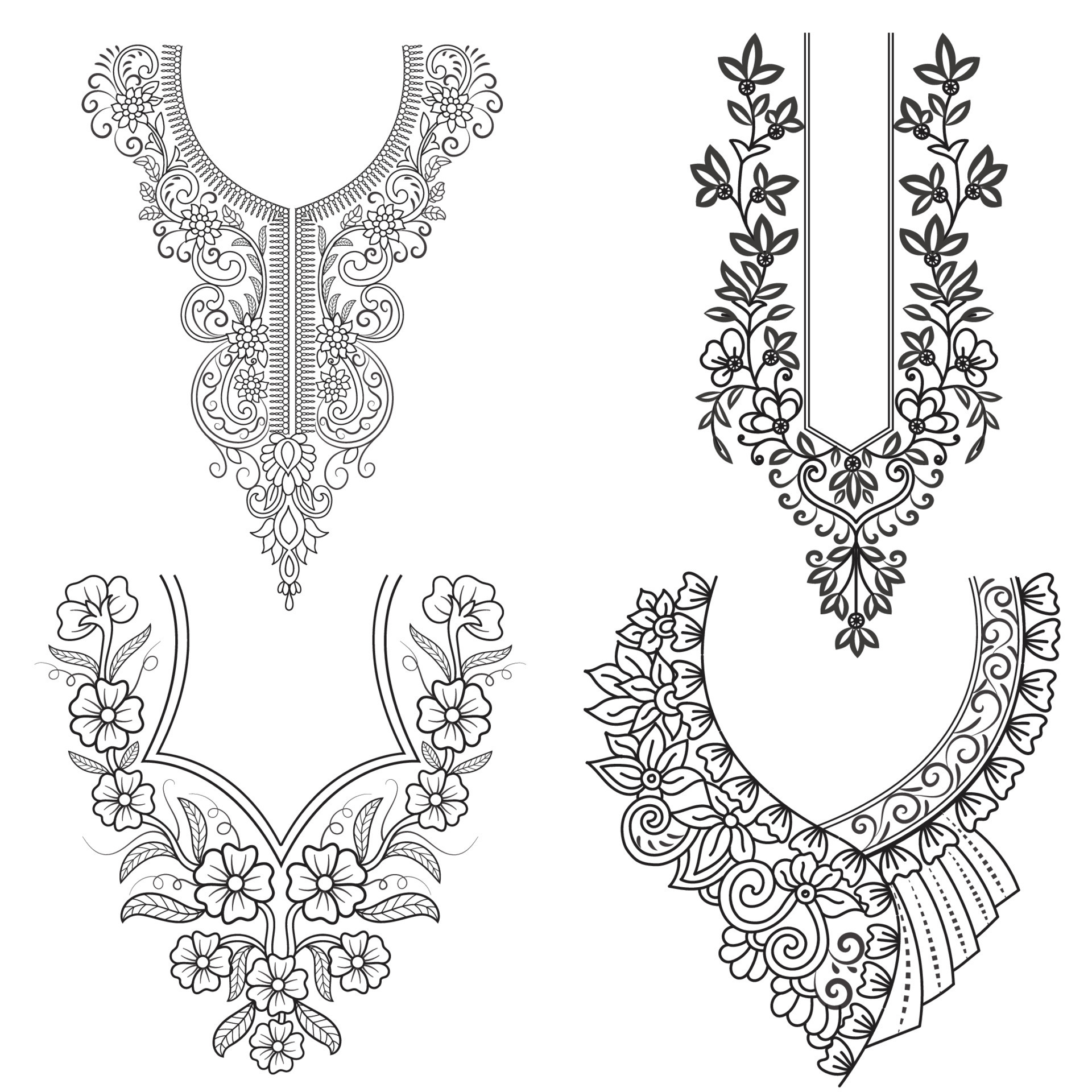 Neck Embroidery Vector Art Icons and Graphics for Free Download