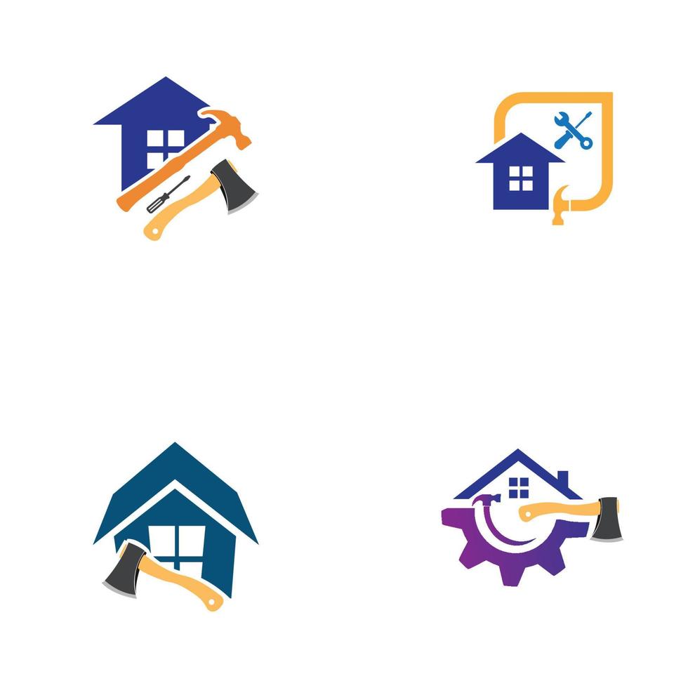 house repair logo vector