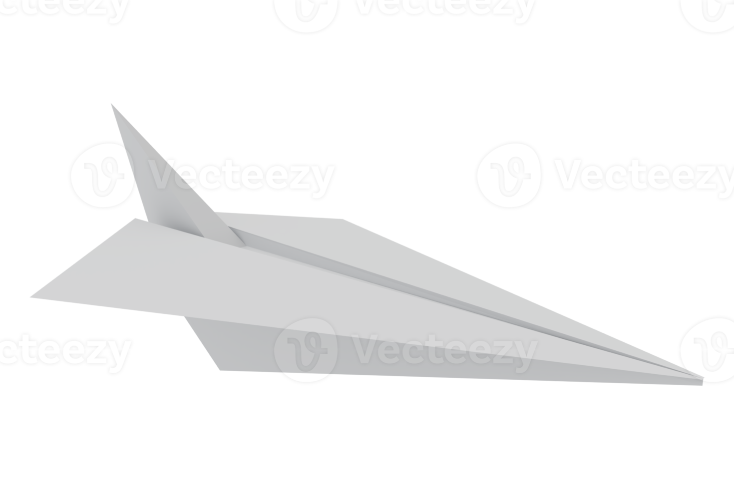 3d ilustración de un papel avión png