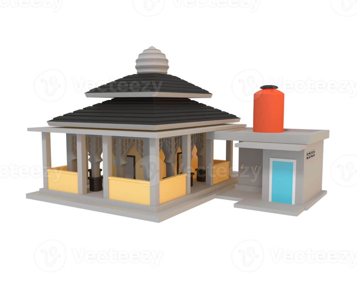 3d ilustración de Ramadán y eid mezquita png