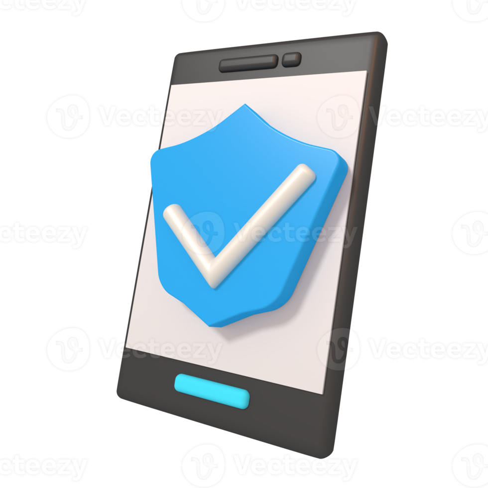 3d illustration of active safety shield png