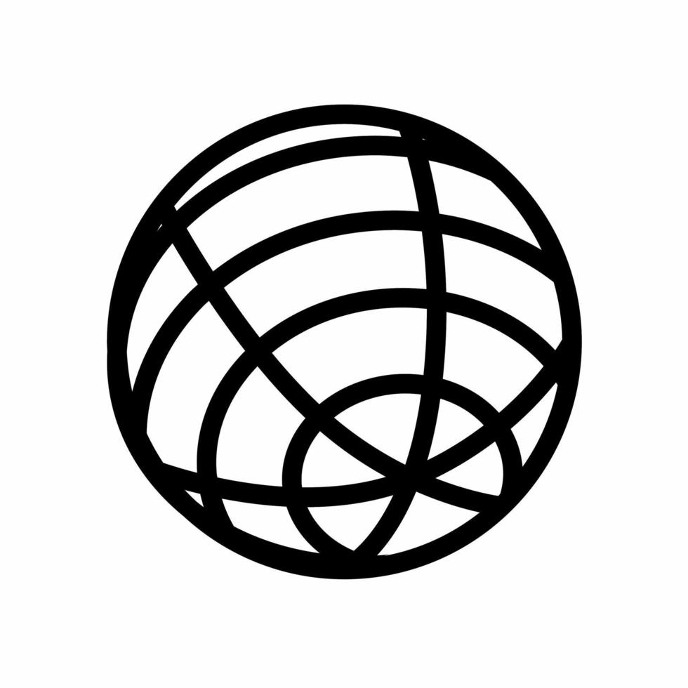 globo web icono sencillo vector ilustración.