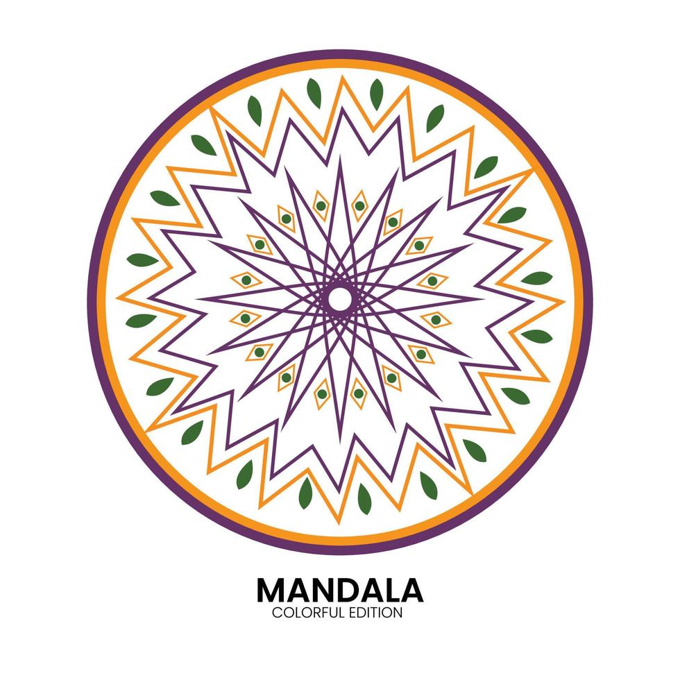 vector dibujado a mano doodle mandala. mandala étnica con coloridos adornos tribales. aislado. colores brillantes.