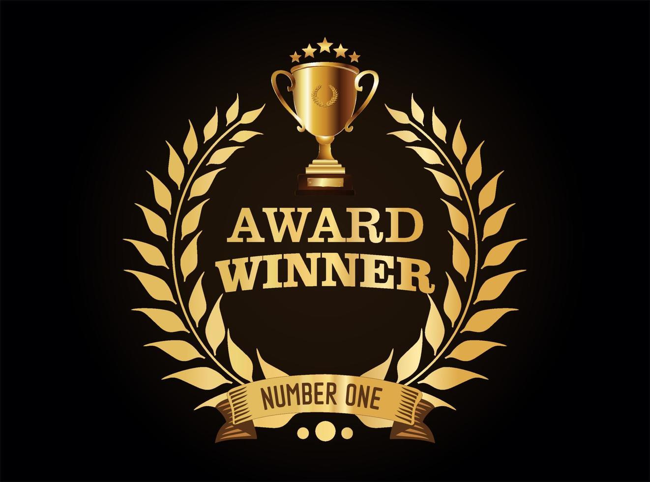 Collection of golden silver and bronze award nomination laurel wreath vector
