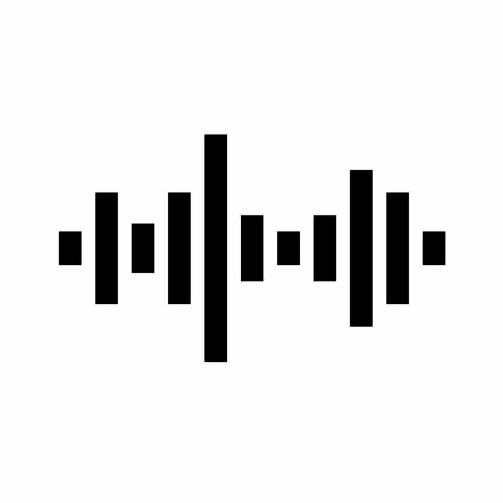 Sound wave icon simple vector illustration.