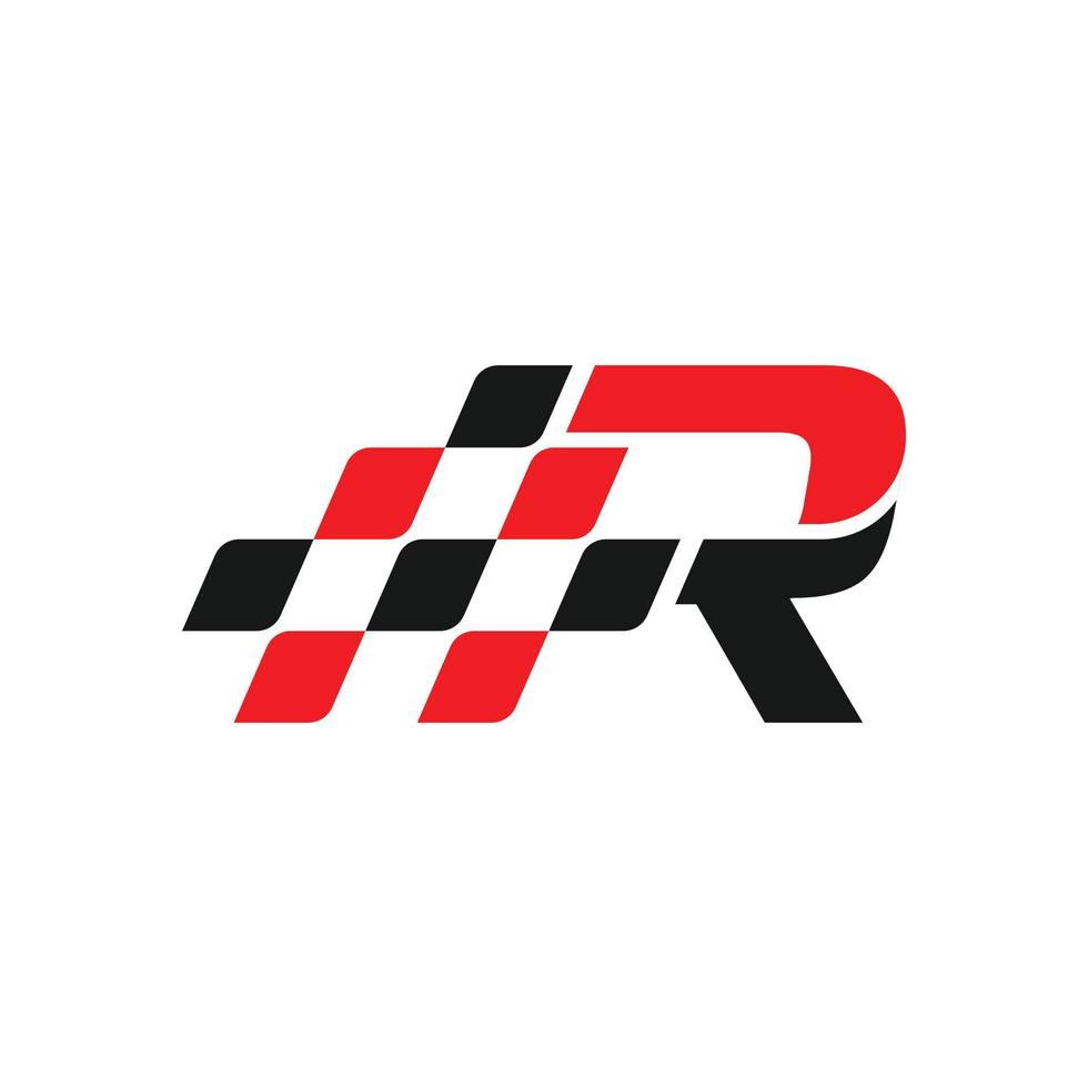 racing logo design. racing R letter vector