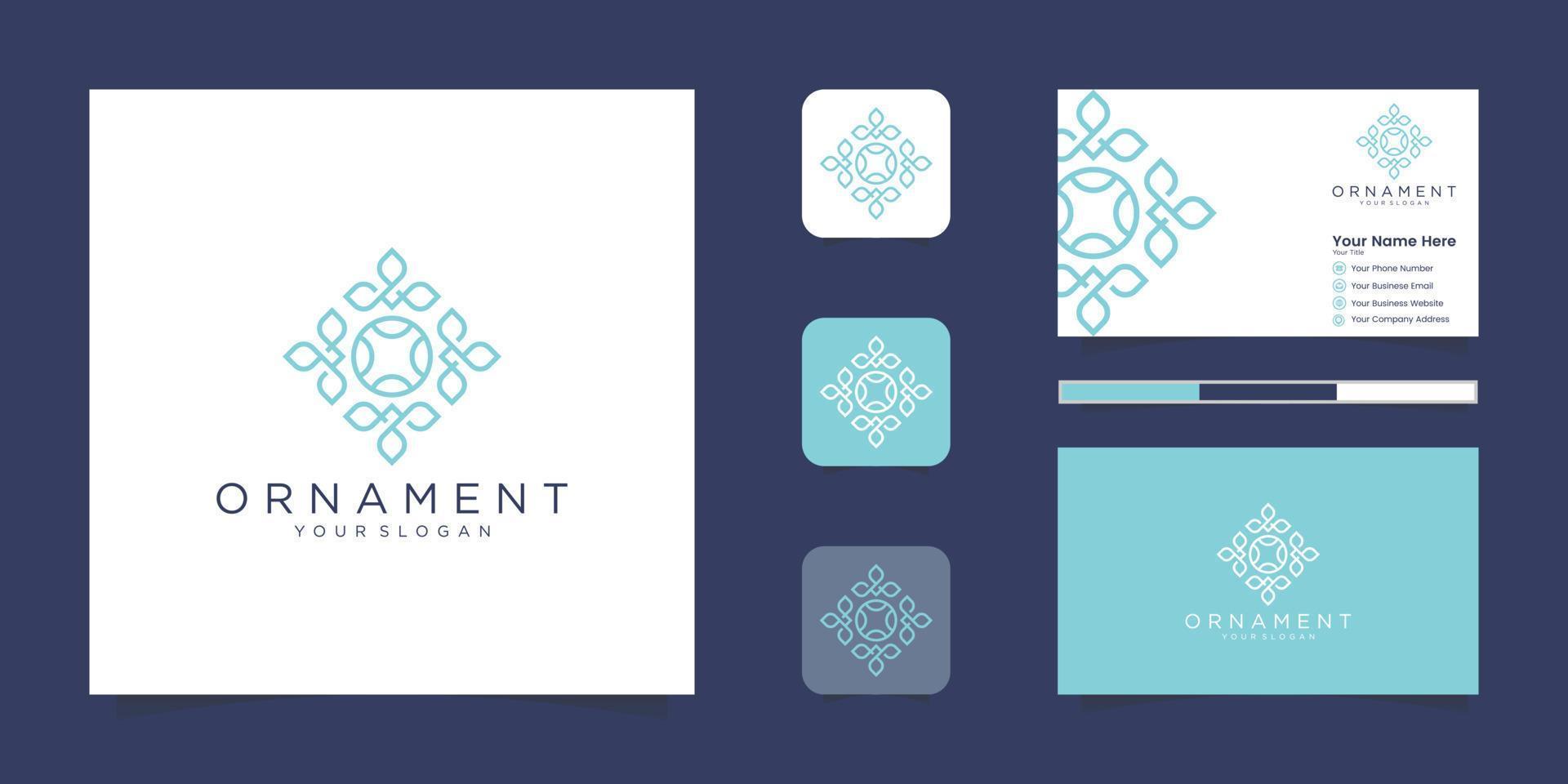 ornate logo design. flower vector
