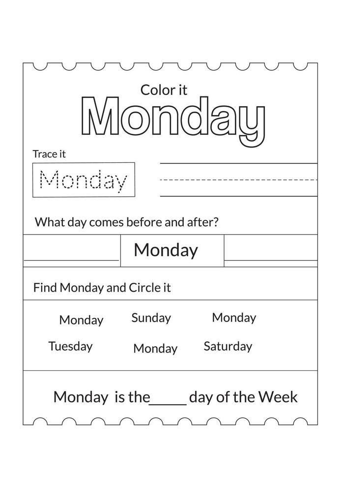 Days Of The Week Worksheet 22152366 Vector Art At Vecteezy days-of-the-week-worksheet-22152366-vector-art-at-vecteezy