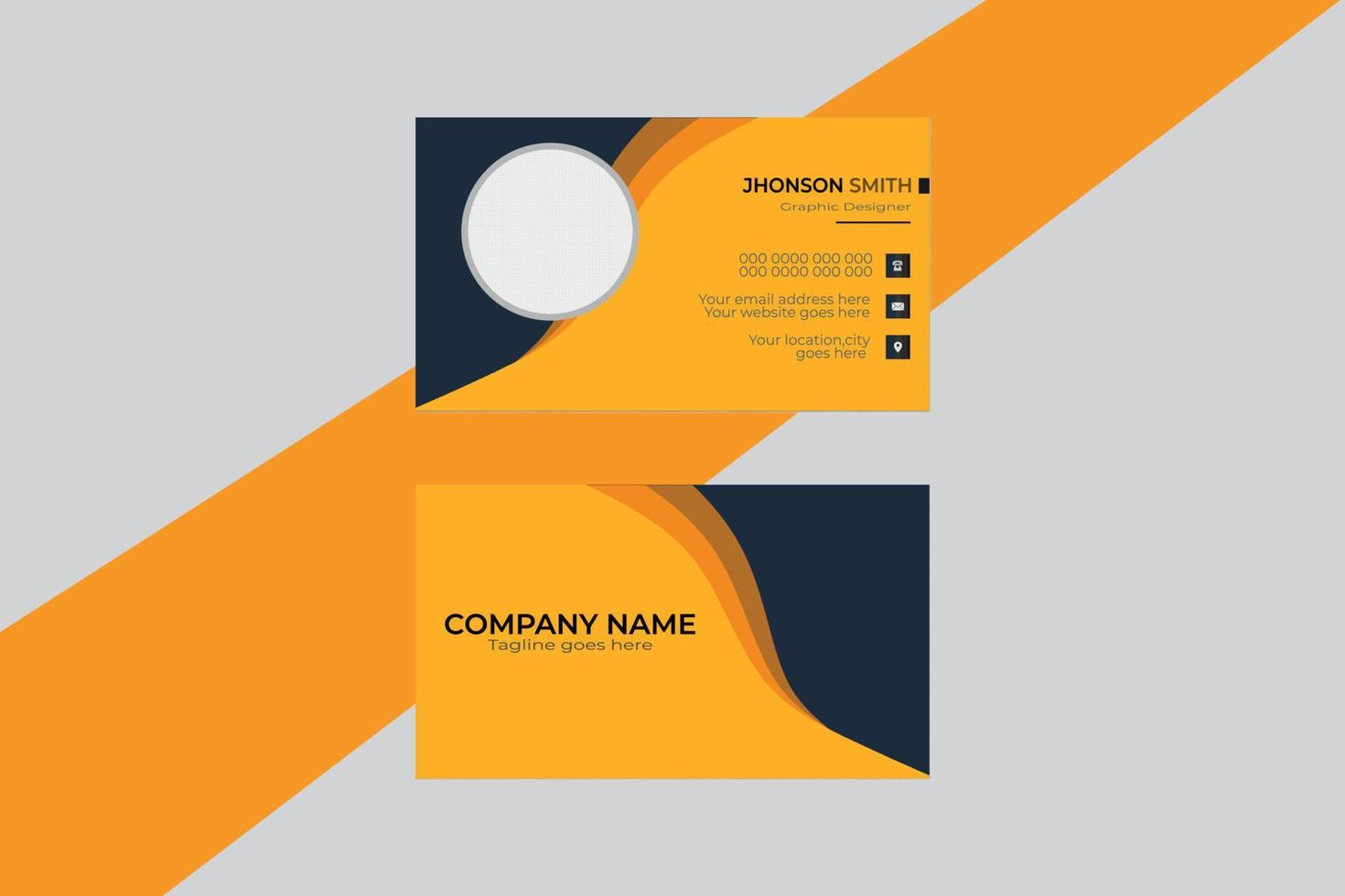 Simple business card vector design template