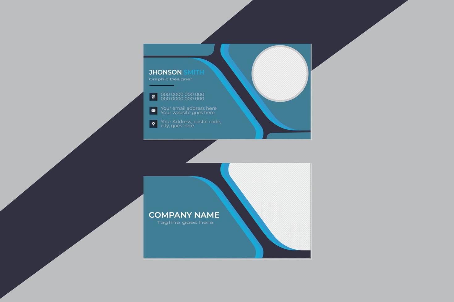 corporate identity template, creative clean vector business card design
