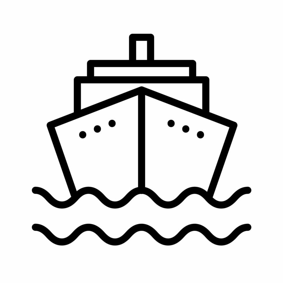 Ship icon simple vector illustration.